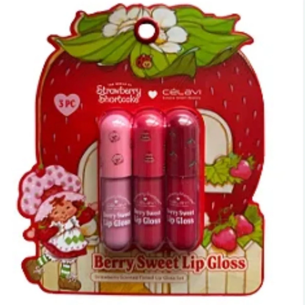 Célavi Strawberry Shortcake Berry Sweet Lip Gloss Set (NEW)